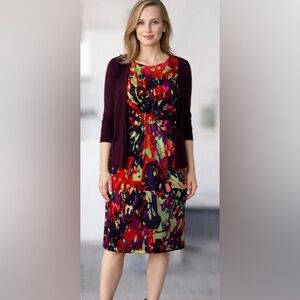 Calvin Klein Sleeveless Abstract Print Dress Stretch & a flattering fit Sz 4